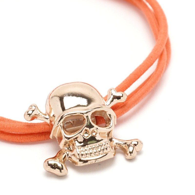 Резинка для волос тройная с фигуркой черепа (25602) вариант 08