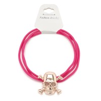 Резинка для волос тройная с фигуркой черепа (25602) вариант 09