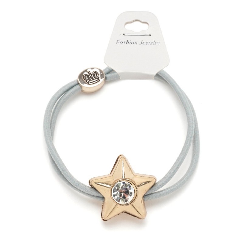 Резинка для волос двойная с фигуркой звезда (25651) вариант 01