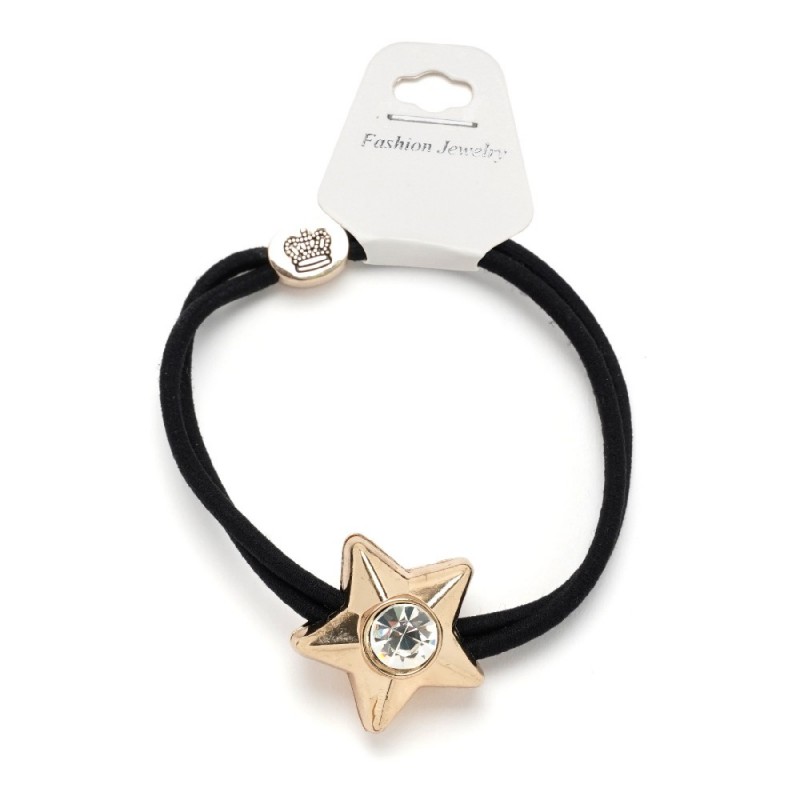 Резинка для волос двойная с фигуркой звезда (25651) вариант 02