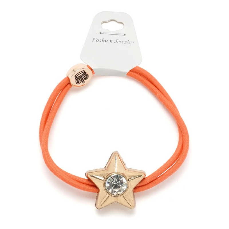 Резинка для волос двойная с фигуркой звезда (25651) вариант 04