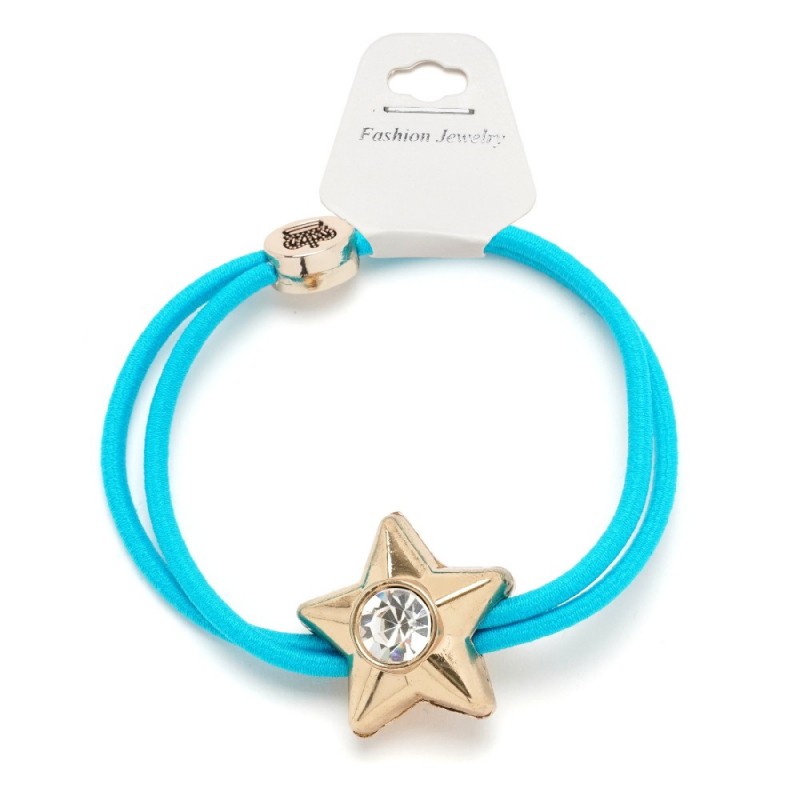 Резинка для волос двойная с фигуркой звезда (25651) вариант 06