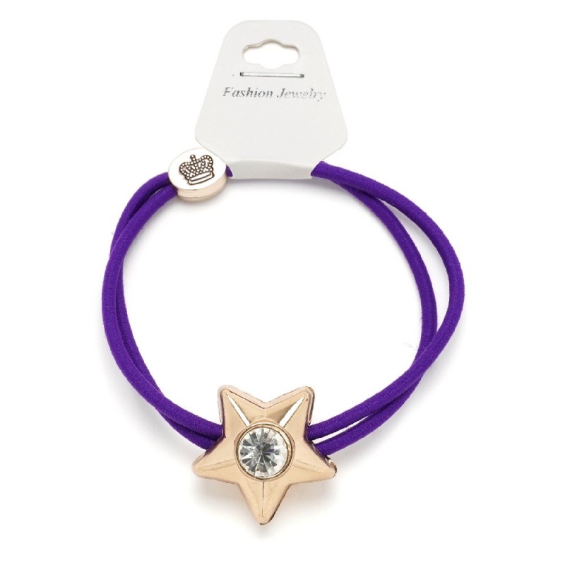 Резинка для волос двойная с фигуркой звезда (25651) вариант 09