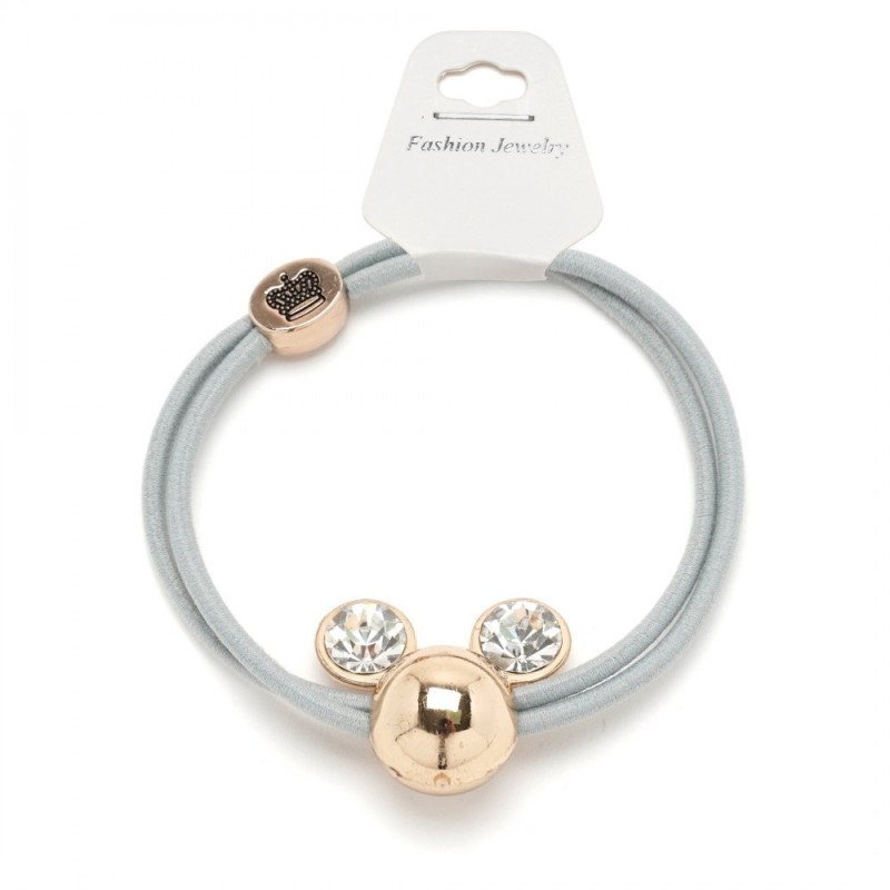 Резинка для волос двойная с фигуркой микки-маус 25653 вариант 01