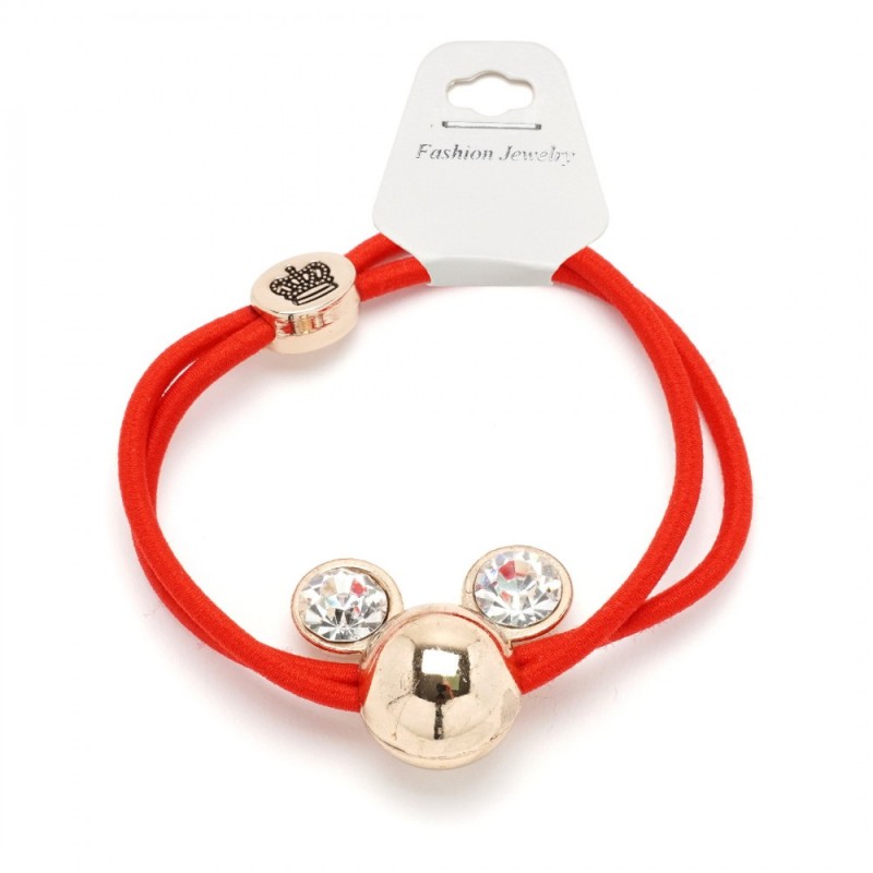 Резинка для волос двойная с фигуркой микки-маус 25653 вариант 05