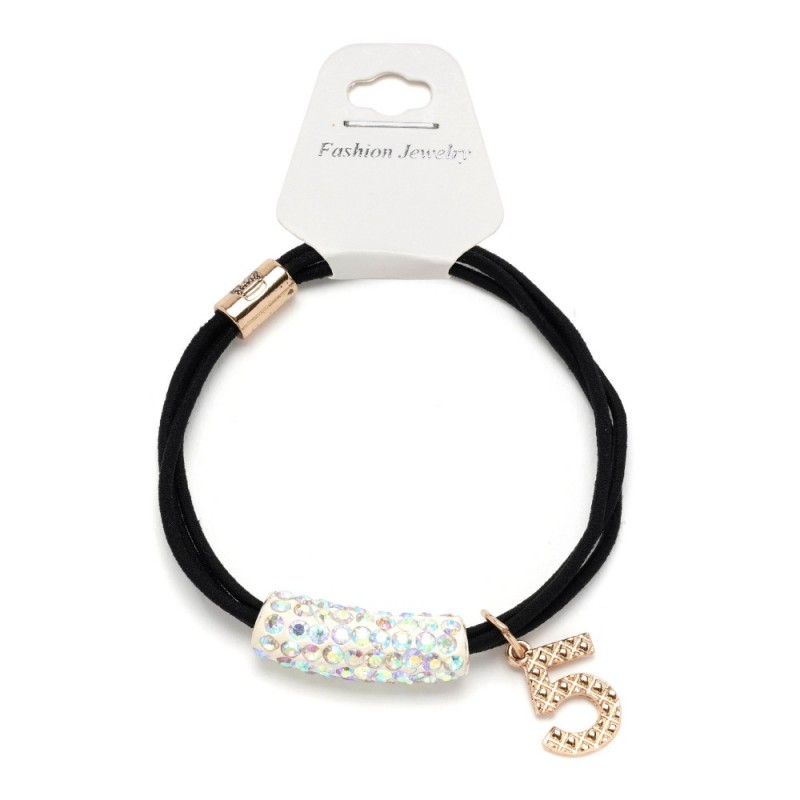 Резинка для волос двойная с украшением (25661) вариант 01