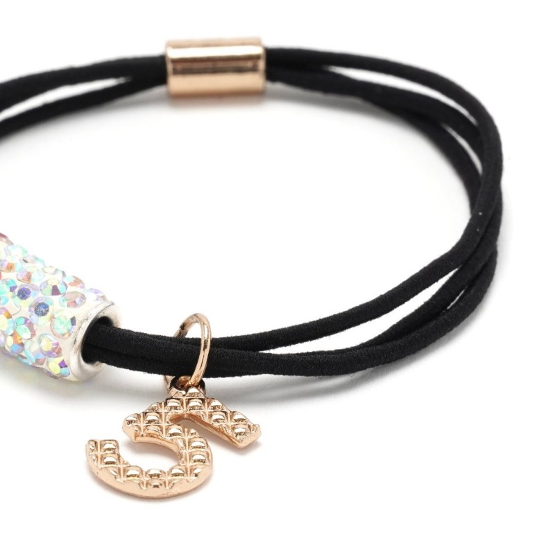 Резинка для волос двойная с украшением (25661) вариант 01