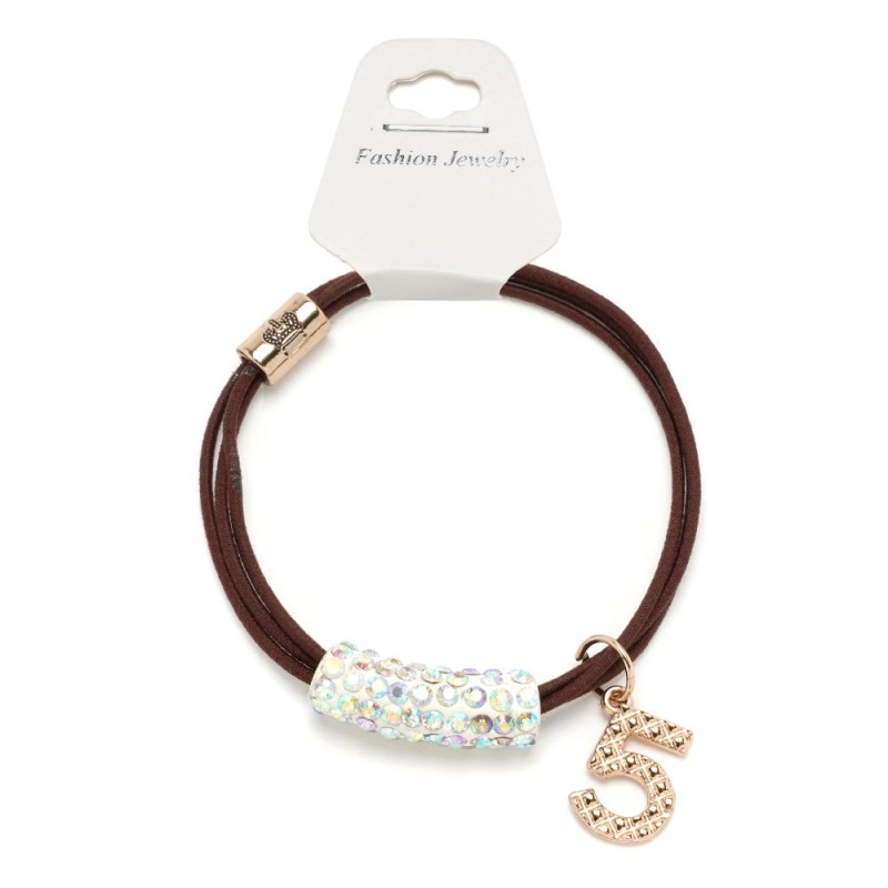 Резинка для волос двойная с украшением (25661) вариант 02