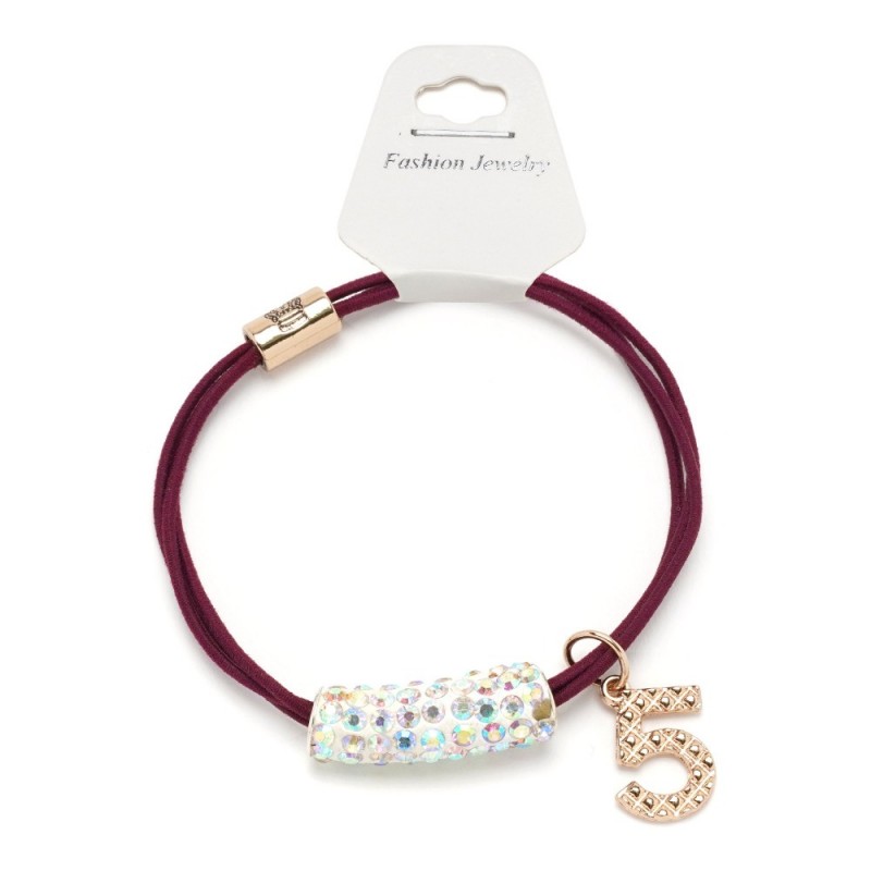 Резинка для волос двойная с украшением (25661) вариант 03