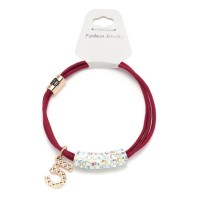 Резинка для волос двойная с украшением (25661) вариант 04