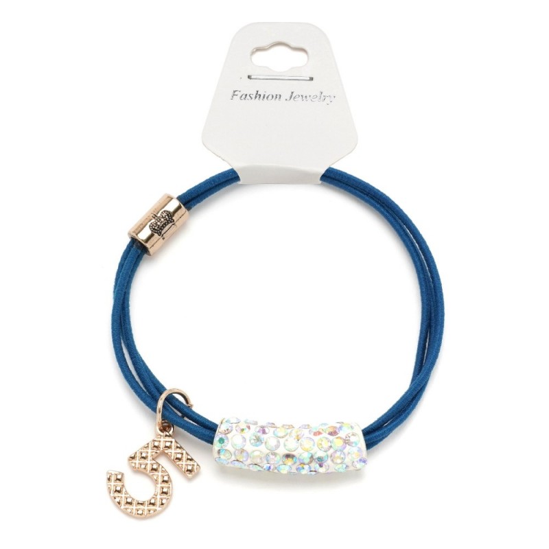 Резинка для волос двойная с украшением (25661) вариант 06