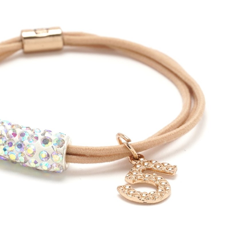 Резинка для волос двойная с украшением (25661) вариант 07