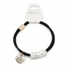 Резинка для волос двойная с украшением (25662) вариант 01