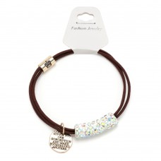 Резинка для волос двойная с украшением (25662) вариант 02