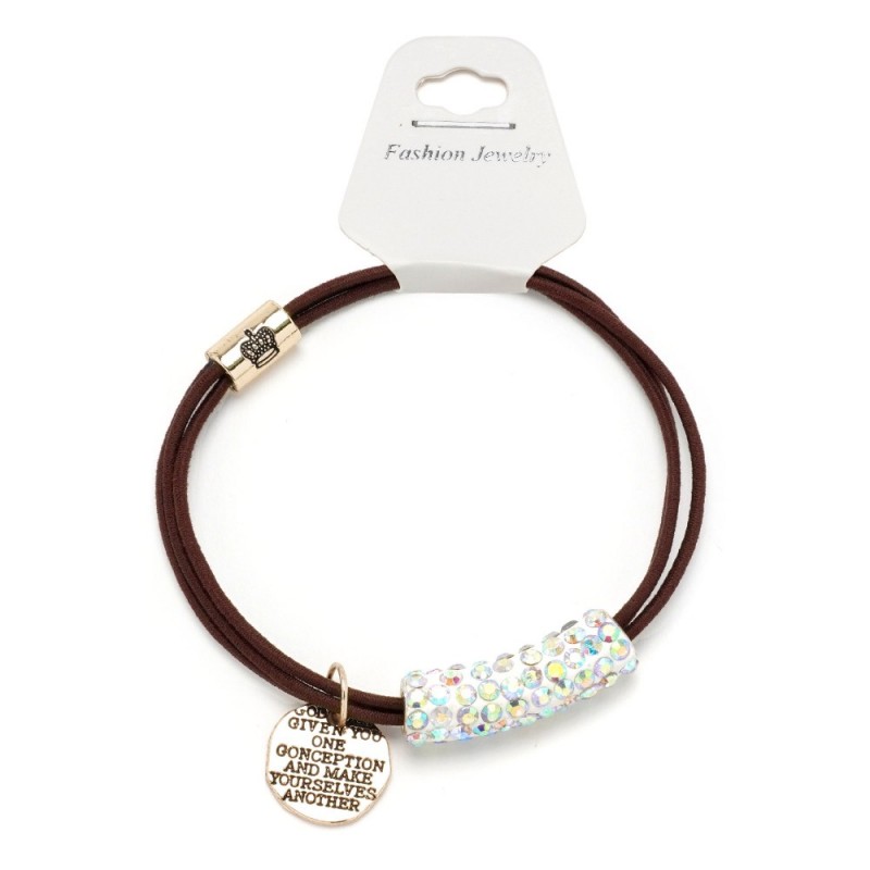 Резинка для волос двойная с украшением (25662) вариант 02