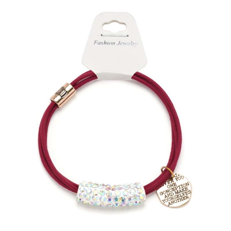 Резинка для волос двойная с украшением (25662) вариант 03