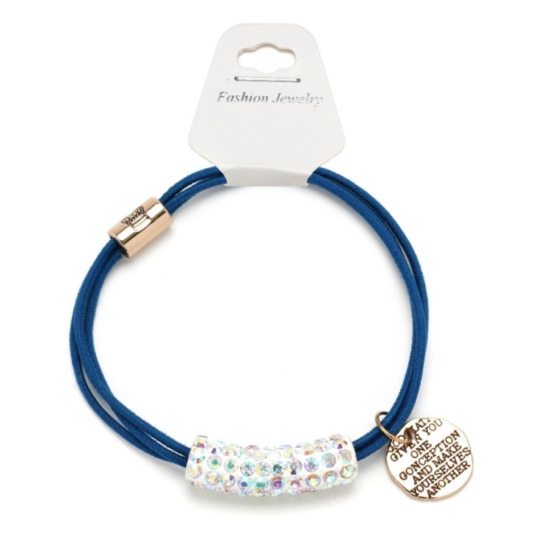 Резинка для волос двойная с украшением (25662) вариант 04