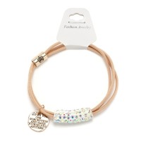 Резинка для волос двойная с украшением (25662) вариант 06