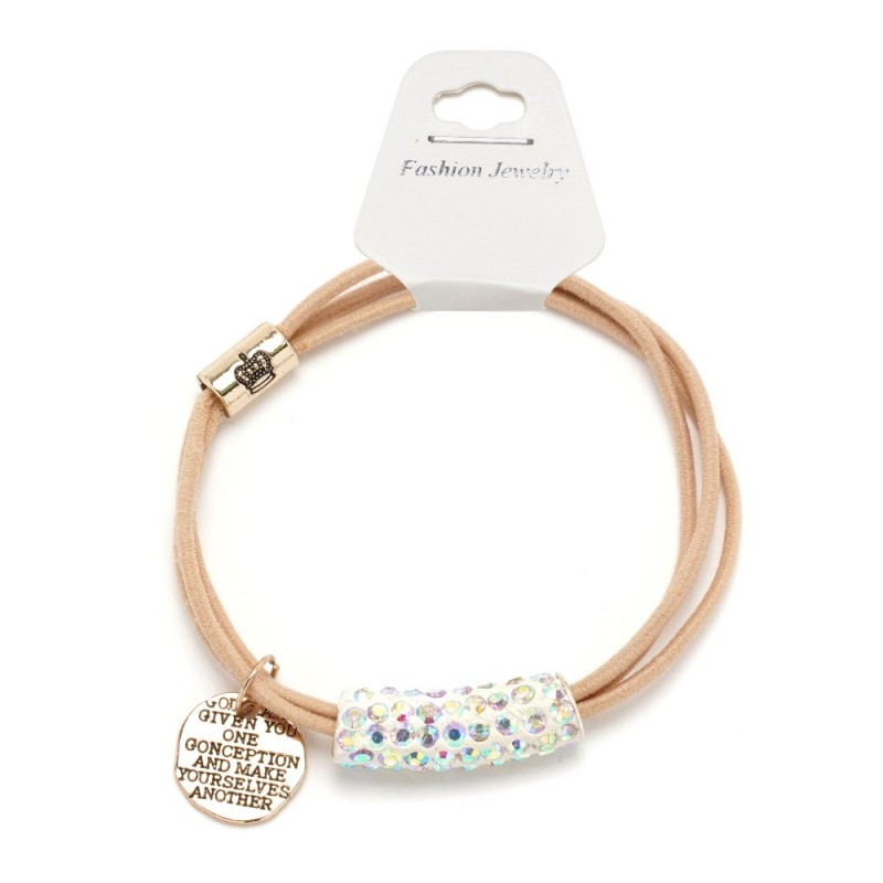 Резинка для волос двойная с украшением (25662) вариант 06