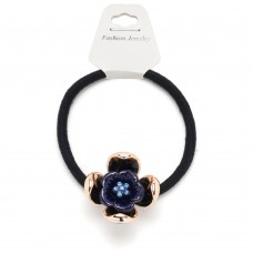 Резинка для волос тонкая с пластиковым цветком (25664) вариант 04