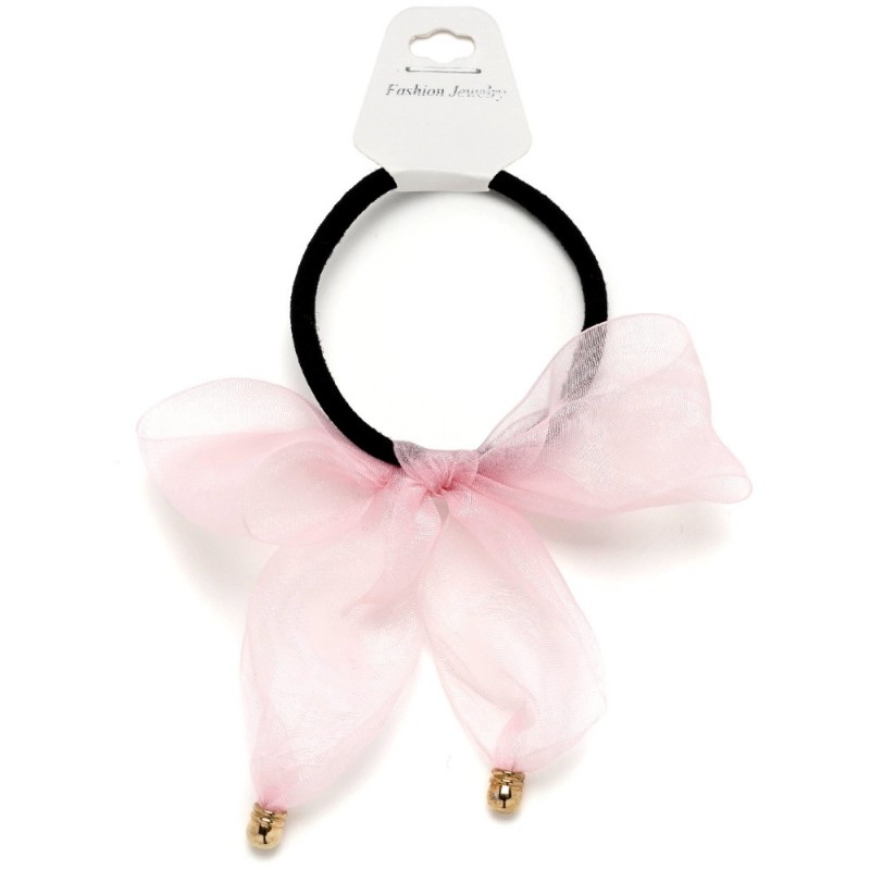 Резинка для волос тонкая с шифоновым бантиком (25665) вариант 08