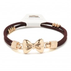 Резинка для волос двойная с фигуркой бантик (25730) вариант 02