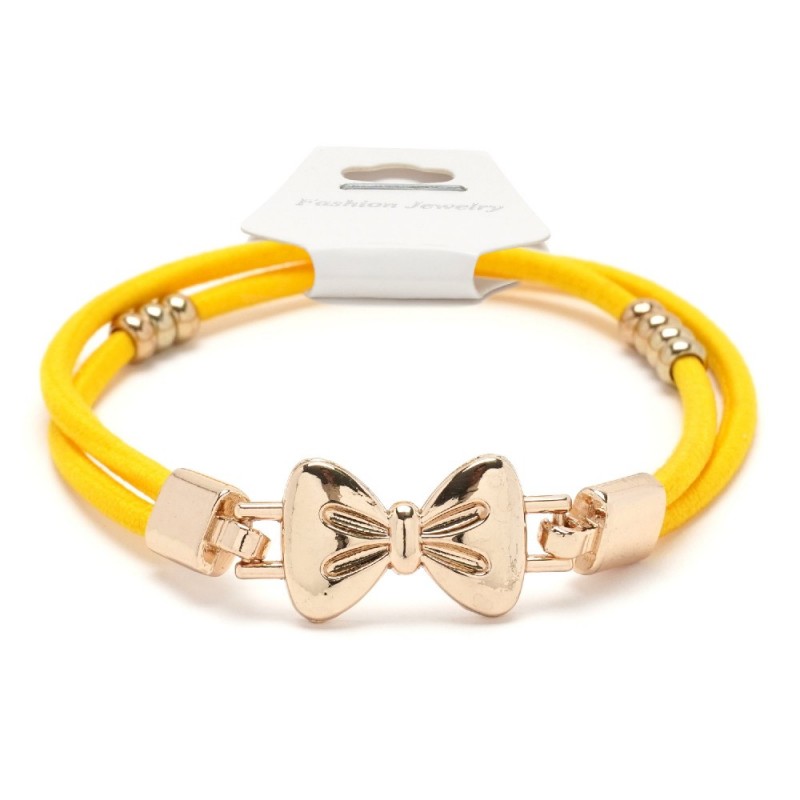 Резинка для волос двойная с фигуркой бантик (25730) вариант 06