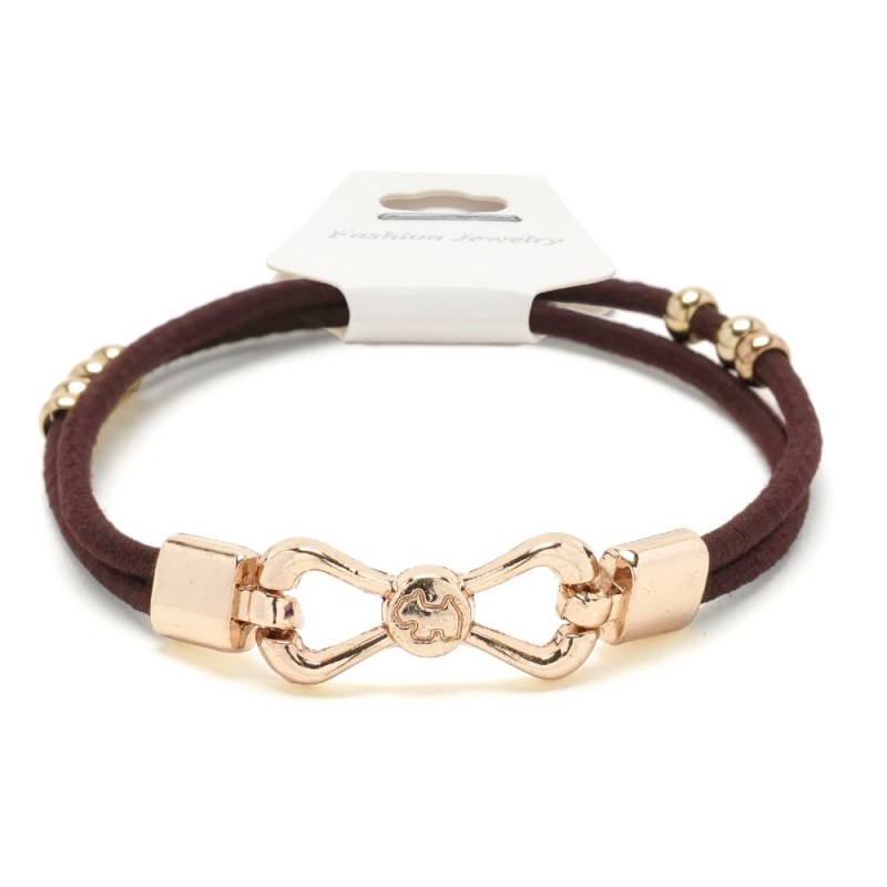 Резинка для волос двойная с фигуркой бантик (25731) вариант 02