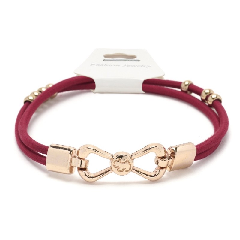 Резинка для волос двойная с фигуркой бантик (25731) вариант 03