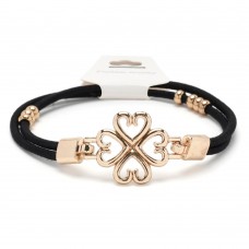 Резинка для волос двойная c фигуркой цветочек (25732) вариант 01