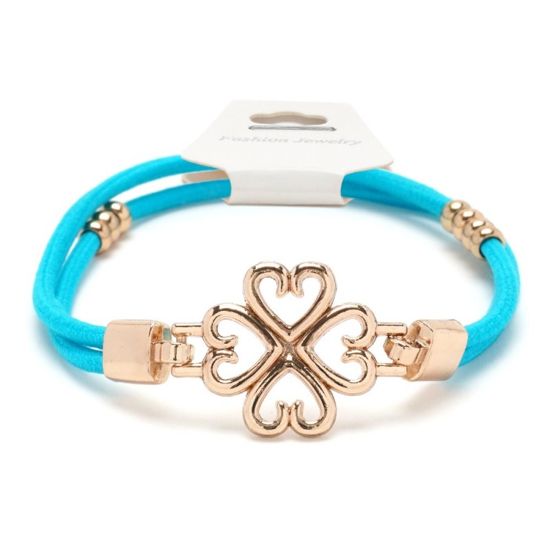 Резинка для волос двойная c фигуркой цветочек (25732) вариант 07