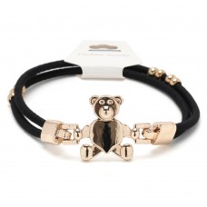 Резинка для волос двойная с фигуркой мишка (25734) вариант 01