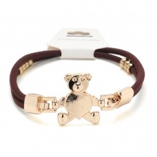 Резинка для волос двойная с фигуркой мишка (25734) вариант 02