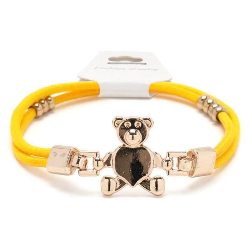 Резинка для волос двойная с фигуркой мишка (25734) вариант 04