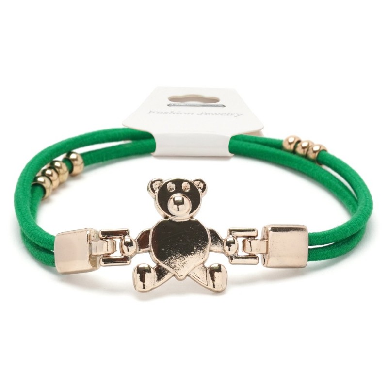 Резинка для волос двойная с фигуркой мишка (25734) вариант 05