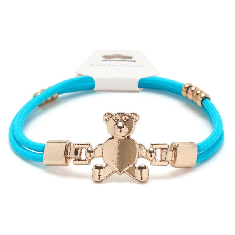 Резинка для волос двойная с фигуркой мишка (25734) вариант 06