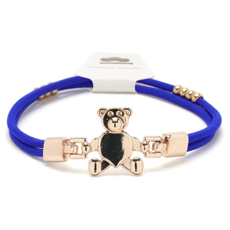 Резинка для волос двойная с фигуркой мишка (25734) вариант 07