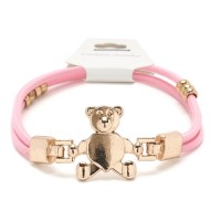 Резинка для волос двойная с фигуркой мишка (25734) вариант 09