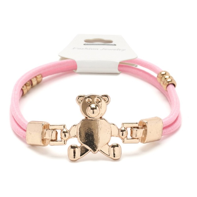 Резинка для волос двойная с фигуркой мишка (25734) вариант 09