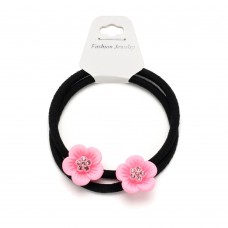 Резинка для волос тонкая с цветком 2шт (25735) вариант 10