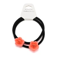 Резинка для волос тонкая с цветком 2шт (25735) вариант 03