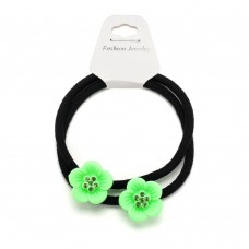 Резинка для волос тонкая с цветком 2шт (25735) вариант 05