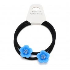 Резинка для волос тонкая с цветком 2шт (25735) вариант 07