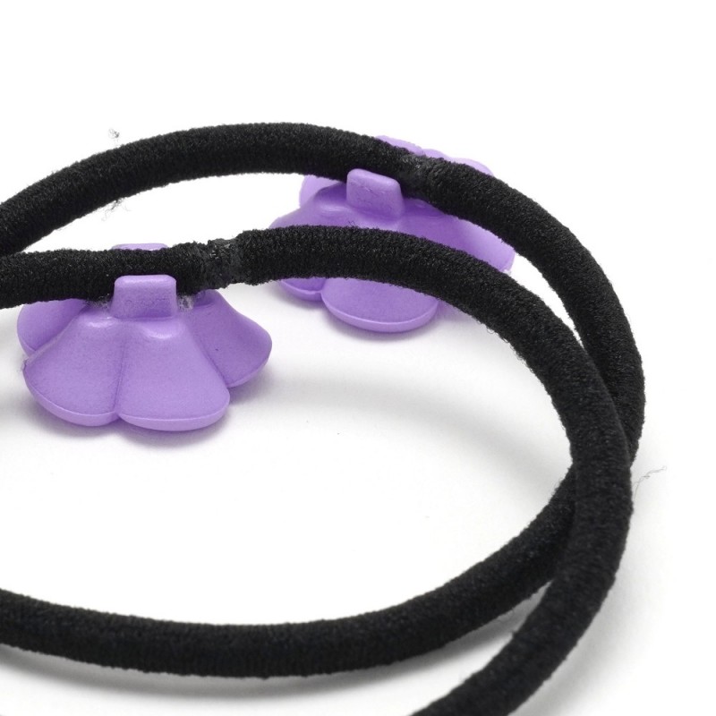 Резинка для волос тонкая с цветком 2шт (25735) вариант 08