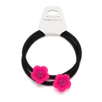 Резинка для волос тонкая с цветком 2шт (25735) вариант 09