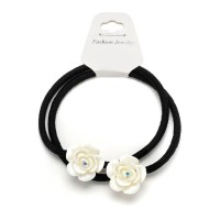 Резинка для волос тонкая с цветком 2шт (25736) вариант 01