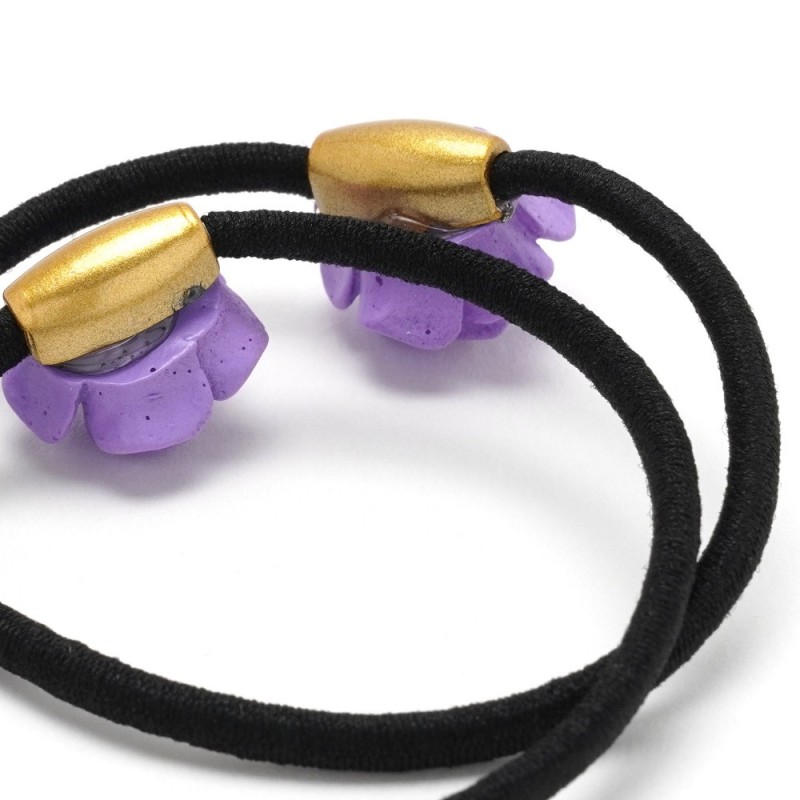 Резинка для волос тонкая с цветком 2шт (25736) вариант 08