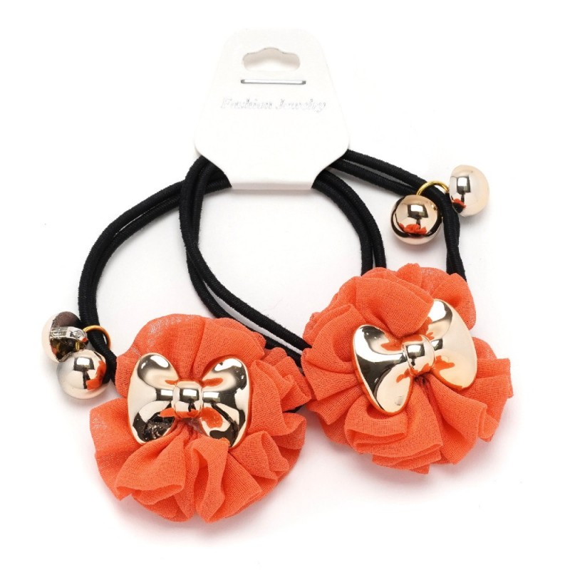 Пара резинок для волос двойные с бантиком 2шт (25737) вариант 02