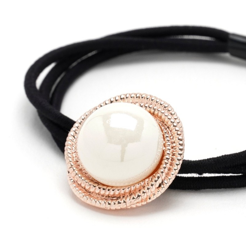 Резинка для волос тонкая с украшением (25740) вариант 01