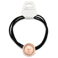 Резинка для волос тонкая с украшением (25740) вариант 02